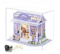 Book Nook Kit,Kitten Paradise DIY Miniature Dollhouse Kit With Music Function And LED Lights Cute Lavender Cat-Themed Store Craft Gift For Teens & Adults(Kitten Paradise)