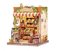 Book Nook Kit - Miniature House with LED Light, 3D Wooden Puzzle Bookend,Retro&Nostalgic Bookshelf Decor, for Family and Friends,Ideal Christmas Birthday Gift