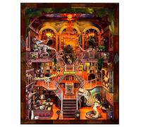 Book Nook Kit with LED Light, Beautiful Bookcase Decor, Ideal Craft Gift for Adults and Teens for Birthdays, Halloween and Christmas.