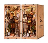 Book Nook Kits for Adults - CRIOLPO Book Nook Kit DIY Miniature House Kit for Bookshelf - Craft Kits for Adults Booknook Model Kits Tiny House with Sensor Led Light