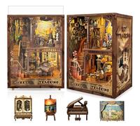 Book Nook Kits for Adults: LUMYCE Book Nook Kit Model Kits Craft Kits for Adults - DIY Miniature House Kit for Bookshelf Booknook Tiny House with Sensor Led Light