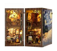 Book Nook Kits for Adults: LUMYCE Book Nook Kit Model Kits Craft Kits for Adults - DIY Miniature House Kit for Bookshelf Booknook Tiny House with Sensor Led Light