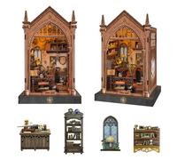 Book Nook Kits for Adults, Spilay Book Nook Kit, Diy Miniature House Kit Handmade 3D Model Craft for Adults with LED & Dust Cover, Unique Gift for Birthday, Christmas, Valentine’s Day - SQ90