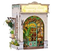 Book Nook，Sagiterra Dollhouse Kit，DIY Miniature Kit for Adults and Teens，3D Wooden Book Shelf Decoration for Family and Friends，Bookshelf Decor in Halloween/Christmas (White)