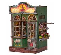 Book Nook，Sagiterra Dollhouse Kit，DIY Miniature Kit for Adults and Teens，3D Wooden Book Shelf Decoration for Family and Friends，Bookshelf Decor in Halloween/Christmas (Green)