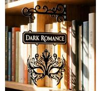 Book Nook Tavern Signs Bookshelf Dividers Labels Accessories Home Library Tavern Medieval Decor Personalised Genre Labels with Hanging Brackets Gift for Readers Book Lovers Librarian