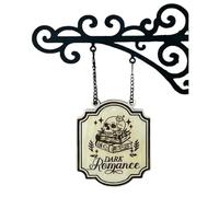 Book Nook Tavern Signs - Genre Shelf Labels with Hanging Brackets, Book Type Separator, Bookmark Separation Logo, Personalised Books Shelf Dividers, Retro Bookshelf Gift for Book Lovers (A)