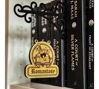 Book Nook Tavern Signs - Genre Shelf Labels with Hanging Brackets, "The Bewitching Bard" Tavern-Style Books Nook Decor, Genre Signs for Bookshelves, Library Books Divider Gift for Book Lovers(#E)