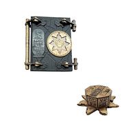 Book of Hamunaptra The Mummy Prop Replica The Mummy Books and Key Bundle Book of The Dead Handmade Resin Artwork Decorative Magic Book with Key Ornament Magic Book (Black With Key)