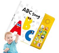 Book of nursery rhymes - Interactive 23x21x3cm | Vocal Book for with Music, Lighting, 10 nursery rhymes, English, Teaching aid for boys and girls | Early