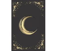 Book of Shadows: Spell Book Journal, Blank Lined Notebook, Empty Grimoire Journal, Black Journal with Gold Pentagram Cover