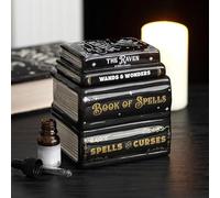 Book of Spells Oil Burner and Wax Warmer - Mystical Spell Book Design - Ideal for Gothic and Witchy Décor - For Rituals, Meditation, and Relaxing Evenings - Thoughtful Gift for Occult Enthusiasts
