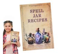 Book of Spells Witch Craft, Witch Craft Spell Book - Clear Printing Spell Book with 61 Pages for Witches | Wizard Supplies for Home School Travel Parties -meetings