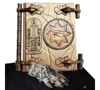 Book of the Dead - Egyptian Style Journal, Decorative Writing Prop | Realistic mummy souvenir with ancient symbols for sketching notes Home Decor Collectors Display and Fantasy -enthousi