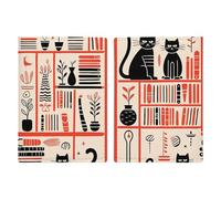 Book Or Cat Passport Holder for Women Men PU Leather Passport Travel Wallet with Multiple Pockets