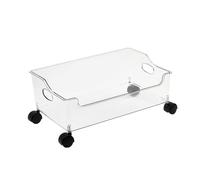 Book Organizer with Wheels, Portable Rolling Book Box Standing Magazine Storage Wheeled Arrangement Can Durable PET Material for High School Students Classroom Library