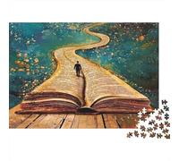Book Path Journey Jigsaw Puzzle 1000Pc Recycled Paper for Adults Puzzle for Adults Hard Difficult Challenging Game Fun Home Present Great Gift Idea 38x26cm/1000pcs