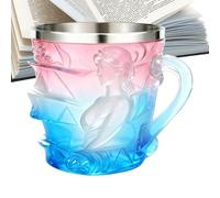 Book Pile Mug - 150ml Female Colored Colorful Design Cup with Handle | 3D Stacked Books Mug with Handle - For Women Writers Librarians Reading Lovers Christmas Espresso Cappucc
