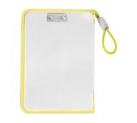 Book Pouche - PP A4 33x23cm Clear Zipper Waterproof | School Bóok Cover with Binder, Document Storage, Textbook Organizer, Transparent File Holder Bag | Classroom, Office