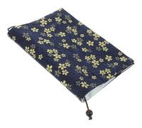 Book Protector A5 Cover Cloth Navy Floral Adjustable