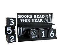 Book Read This Year Counter, 3D Challenge Reading Tracker, Creative Book Counter for Reading Goal Display, Track Up to 999 Books, Funny Bookshelf Decoration for Readers Library Lovers