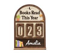 Book Reading Board - Book Decoration Bookshelf Reading Wooden Book Challenge For Readers | For Corner Bookcase Corner Study Home Workplace Living Room