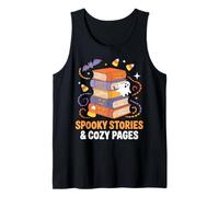 Book Reading Halloween Spooky Stories & Cozy Pages Tank Top