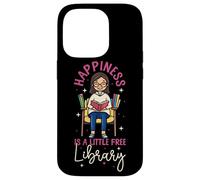 Book Reading Happiness Is A Little Free Library Case for iPhone 14 Pro