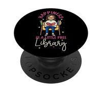 Book Reading Happiness Is A Little Free Library PopSockets Adhesive PopGrip