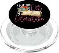 Book Reading I Put The Lit In Literature PopSockets PopGrip for MagSafe