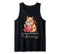 Book Reading If Found Please Return to The Library Capybara Tank Top
