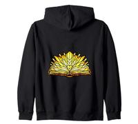 Book Reading Knowledge Stained Art Deco Literature Wi Zip Hoodie