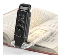 Book Reading Light, Rechargeable Book Light Clip on, Booklight with 5-Level Dimmable Brightness & 3 Color Temperatures, 360° Rotatable USB Eye Caring LED Lamp for Bed, Travel, and Night Reading-Black