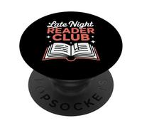 Book Reading Literary Apparel - Late Night Reader Club PopSockets Adhesive PopGrip
