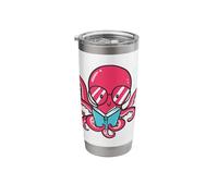 Book Reading Octopus for Bookworms Ocean Climate Environment Stainless Steel Insulated Tumbler