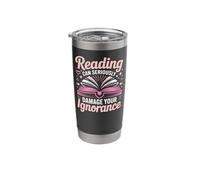Book Reading Reading Can Seriously Damage Your Ignorance Stainless Steel Insulated Tumbler