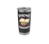 Book Reading Reading Can Seriously Damage Your Ignorance Stainless Steel Insulated Tumbler