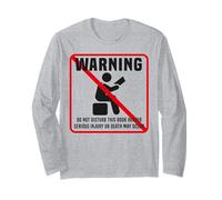 Book Reading Warning Do Not Disturb This Book Reader Serious Long Sleeve T-Shirt
