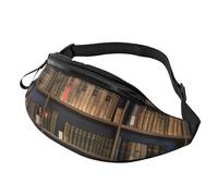 Book Room Library Printed Personalized Waist Bag, Lightweight and Versatile Crossbody Bag for Everyday and Outdoor Adventures