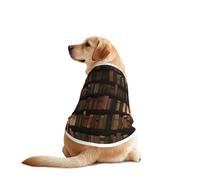 Book Room Mysterious Library Print Dog Outfit Sleeveles, Funny Pet Dog Clothes Machine Washable Shirt Vest For Medium Large Dogs