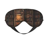 Book Room Mysterious Library Printed Eye Mask,Blackout Sleep & Eye Mask for Women,Sleep Mask with Adjustable Strap, Suitable for Both Bedtime and Travel