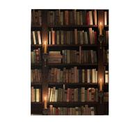 Book Room Mysterious Library Printed Wooden Puzzle 500 Piece, Cute Puzzle Game in Plastic Box for Family Entertainment and Brain Training Gifts