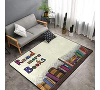 Book Rugs Kid Carpet for Bedroom Read More Books Quote Area Rug Living Room Kitchen Mat Floor Carpets, Non-Slip Floor Mat Nursery Rugs Doormats Children Study Throw Rugs Carpets Yoga Mat,60 X 39 inch
