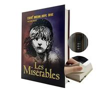 Book Safe, Real Paper Diversion Safe with Combination Lock, Hollow Hidden Compartment, for Jewelry, Money and Cash (Les Miserables,Combination)