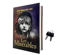 Book Safe, Real Paper Diversion Safe with Key Lock, Hollow Hidden Compartment, for Jewelry, Money and Cash (Les Miserables,Key lock)