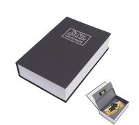Book Safe Storage Box, Book Safe Combination Lock, Diversion Book Safe Dictionary Diversion Money Box Safe Box Great for Storing Money, Jewelry and Key (Black), 240x160x55mm