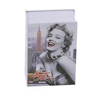Book Safe with Combination Lock, 7.1 x 4.6 x 2.2in Marilyn Monroe Book Hidden Storage Box Steel Code Secret Safe Book for Cash Jewelry