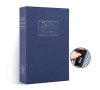 Book Safe with Combination Lock, Ohuhu Dictionary Diversion Money Box, Portable Safe Book, Safe Box for Home Office, Secret Hidden Box for Key Money Cash Jewelry, Blue