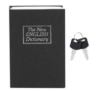 Book Safe- Key Lock,Mini Simulation Book Safe Storage Box,Portable Safe Book,English Dictionary Style,Secret Hidden Box for Key Money Cash Jewelry, Black