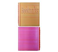 Book Shaped Bookmark Holders Home Office Desk Bookmark Holder Ornaments Gift for Friends Decor Personalized Gifts Storage Box for Bookmarks (Gold-Purple)